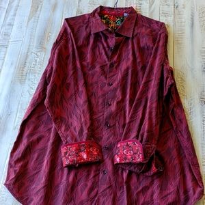 Robert Graham burgundy 3X big